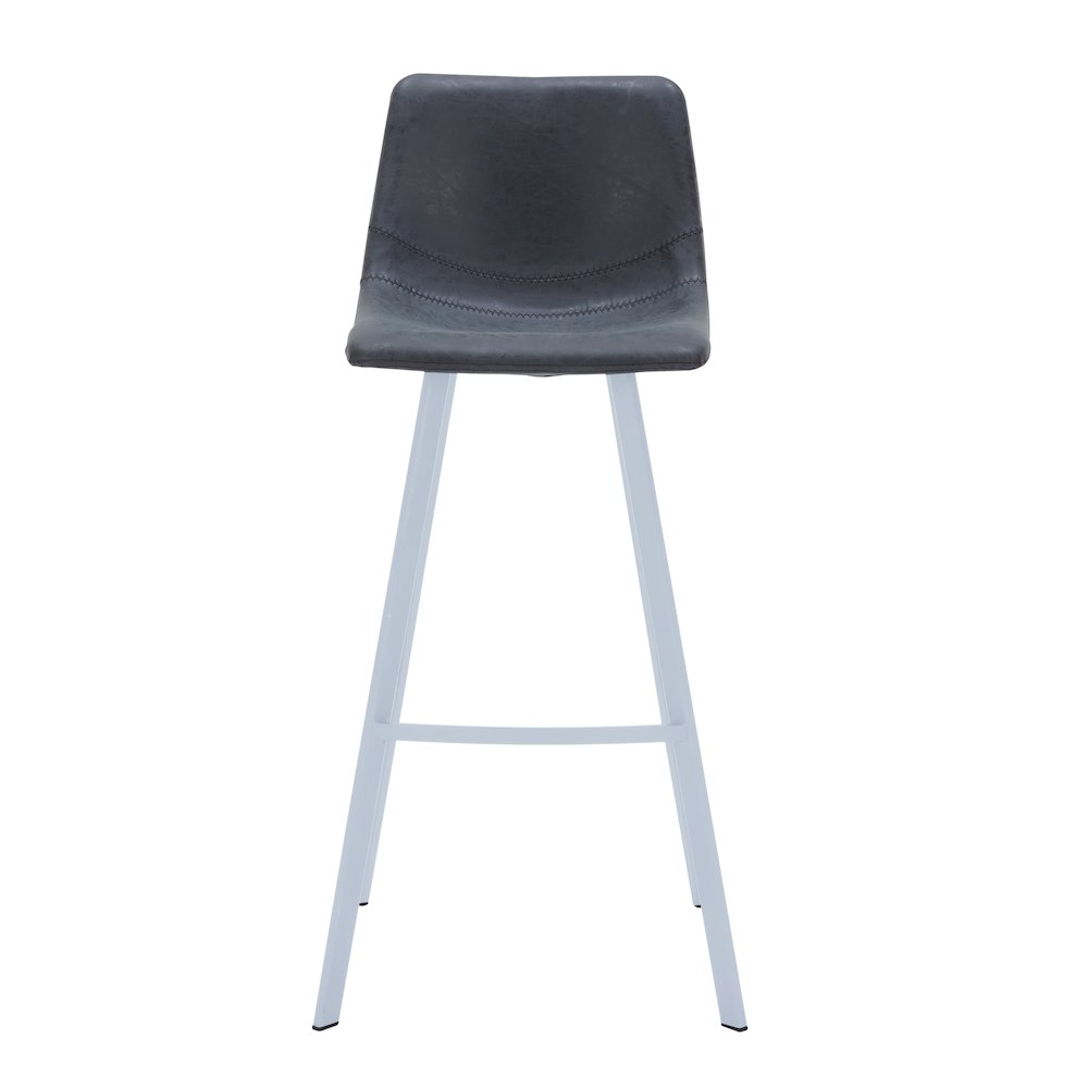 Elland - Bar stool -Charcoal Black- White Base