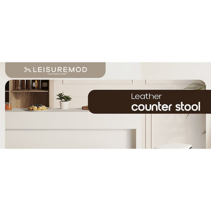 Wooden Counter Stool in White