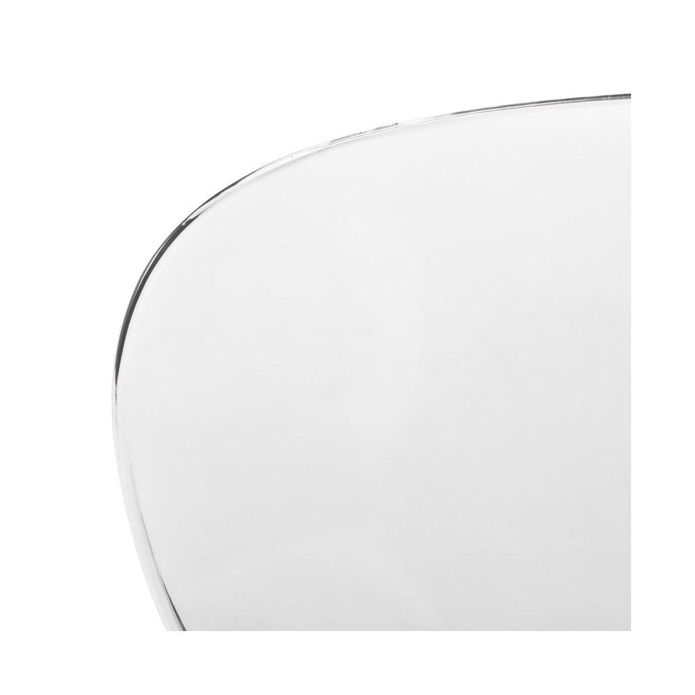 Modern Oyster Transparent Side Chair, Set of 4