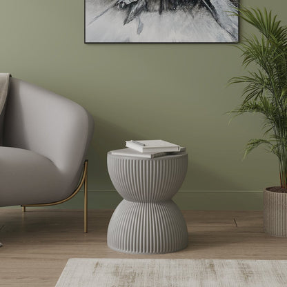 Modern Side End Table Spire Series In Grey
