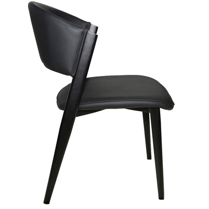 Aspen Collection Modern Dining Chair Black Frame in Black