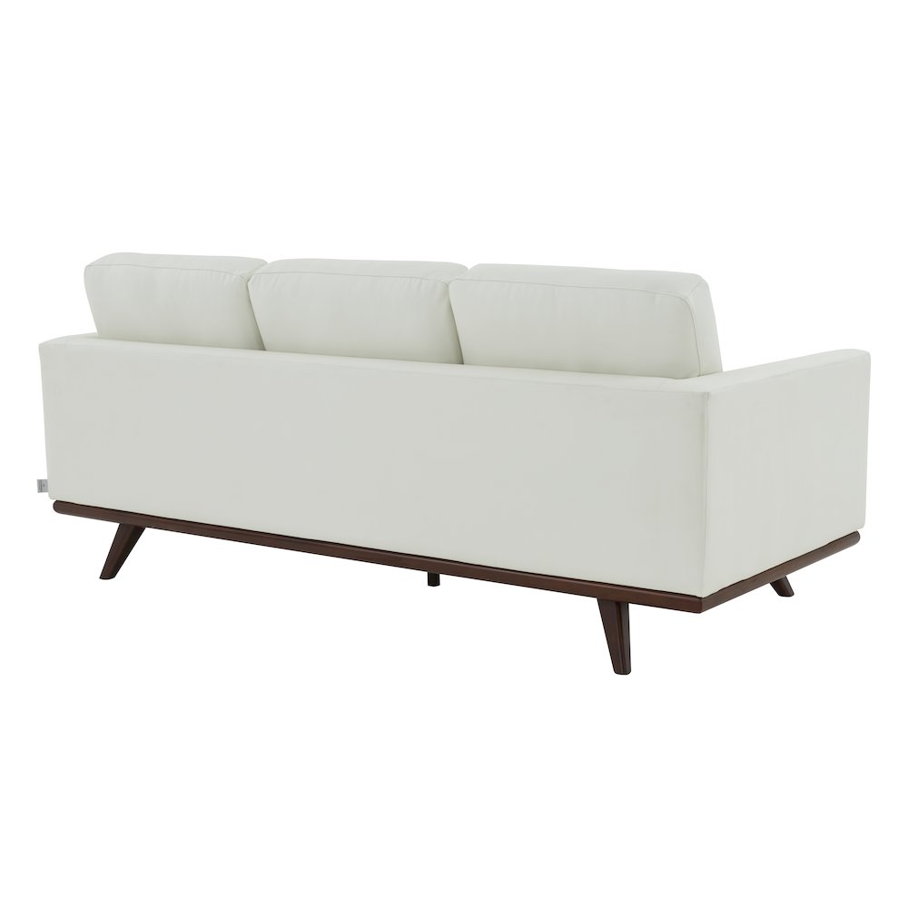 Chester Modern Leather Sofa With Birch Wood Base