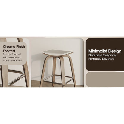 Wooden Counter Stool in Light Grey