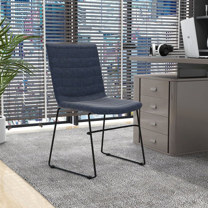 Zylar Series Office Guest Chair in Dark Blue Fabric