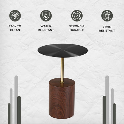 Malta Collection Modern End Table In Brown