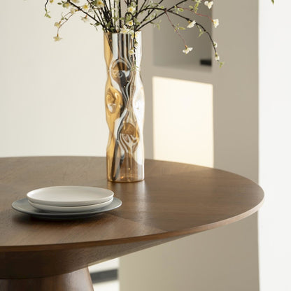 Fynix Collection Modern Dining Table In walnut