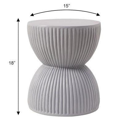 Modern Side End Table Spire Series In Grey