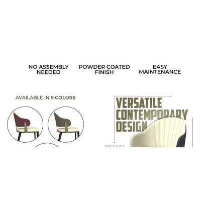 Aria Series Modern Dining Chair in Green Set of 2