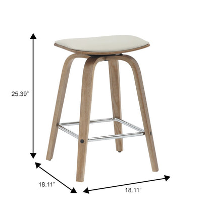 Wooden Counter Stool in Light Grey