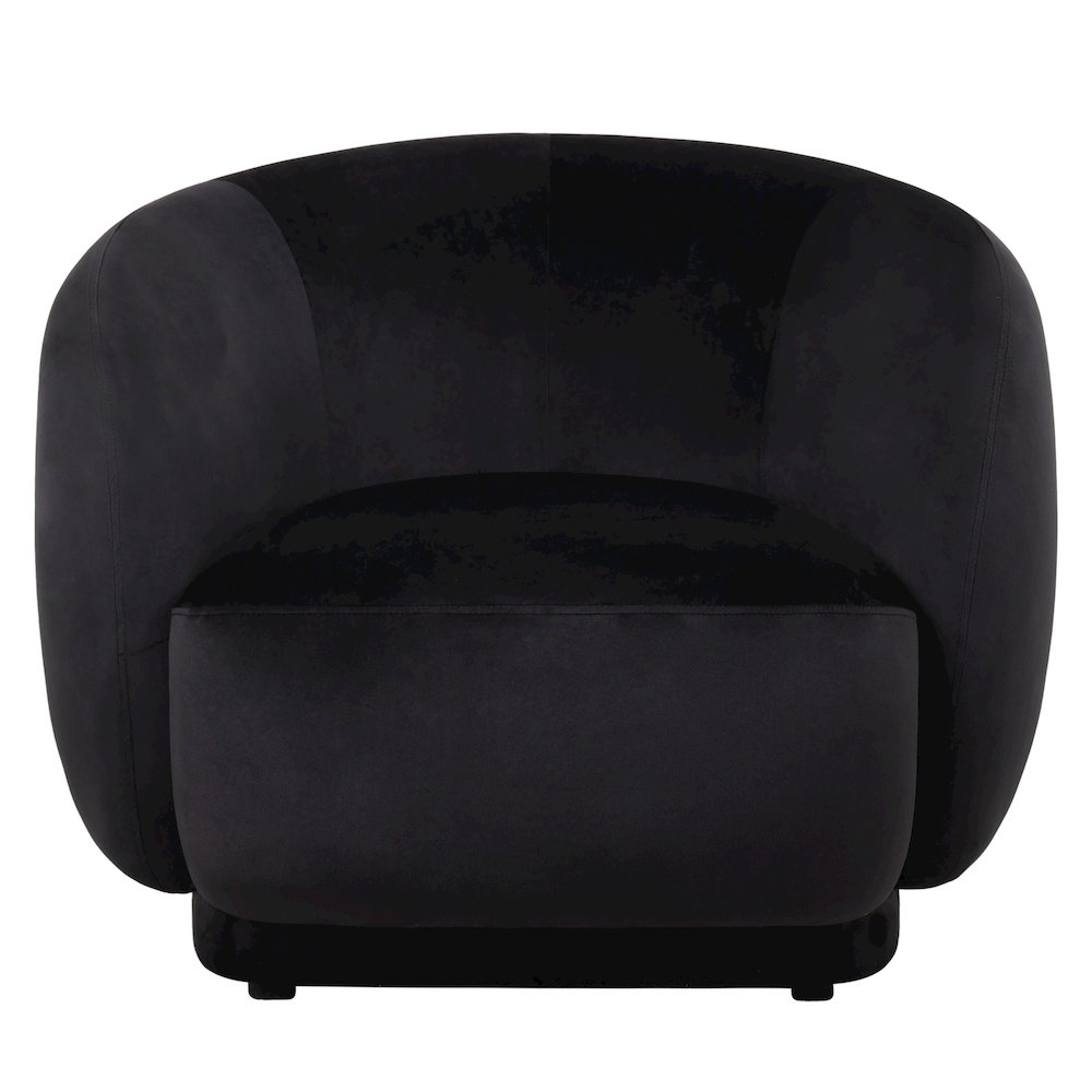 Faze Collection Modern Single Seater Sofa in Black Velvet
