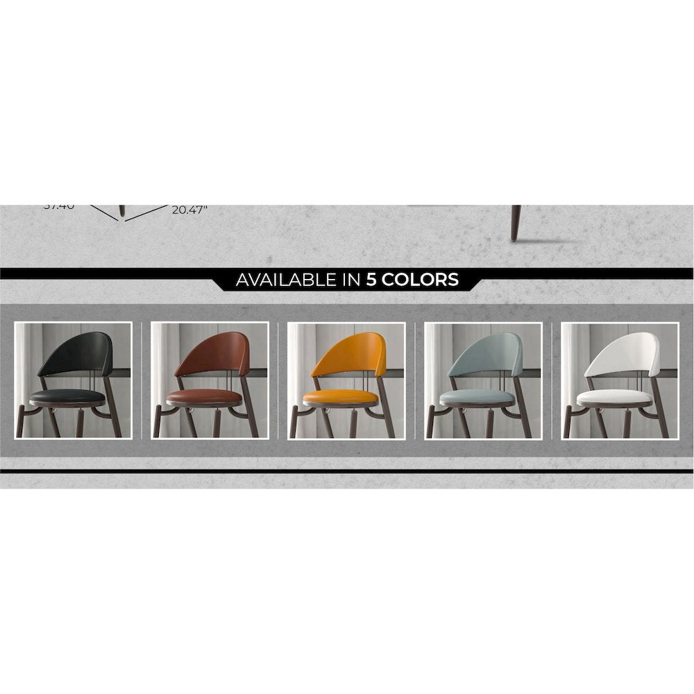 Venice Collection Modern Dining Chair In Black set of 4 in Light Brown