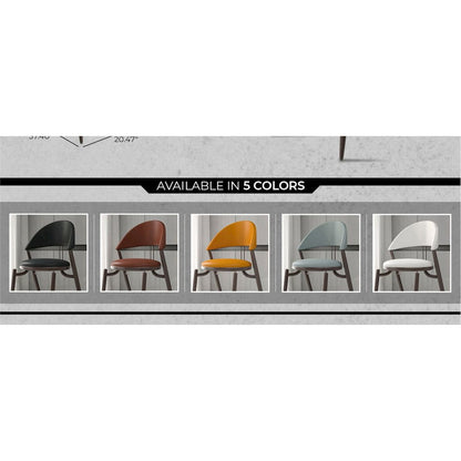 Venice Collection Modern Dining Chair In Black set of 4 in Light Brown