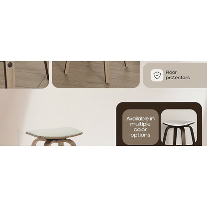Wooden Counter Stool in Light Grey