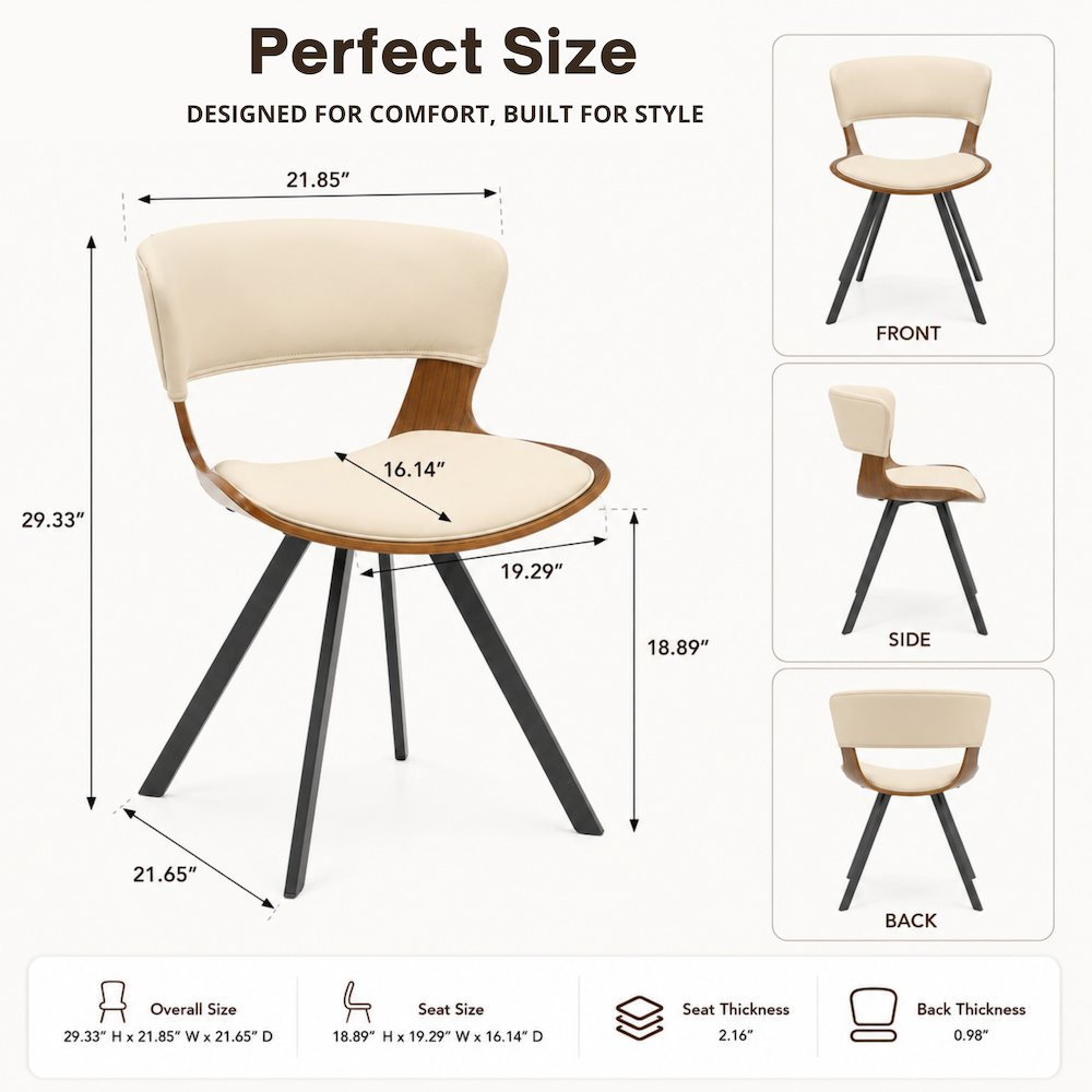 Murray Modern Dining Chair, Set of 2