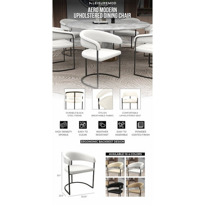 Aero Collection Modern Dining Chair in White