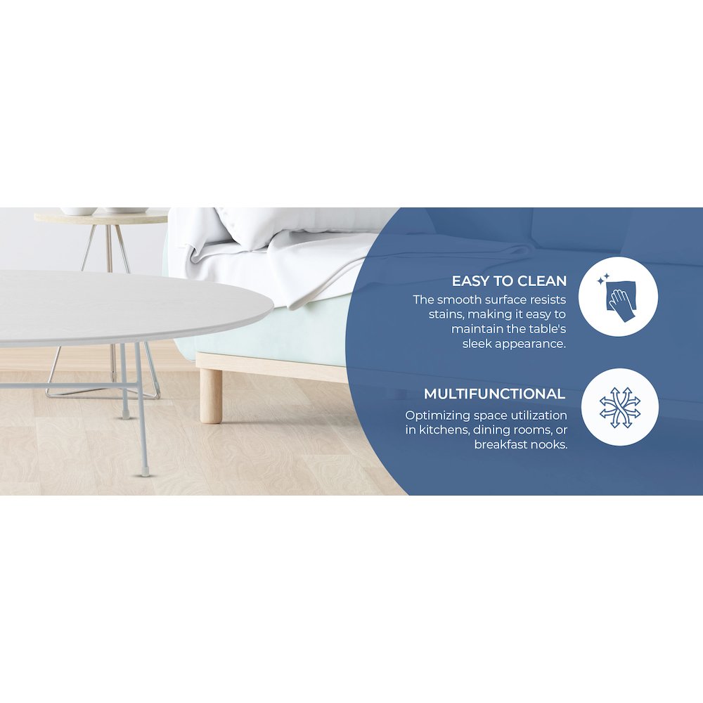 Rossmore Oval Coffee Table in White