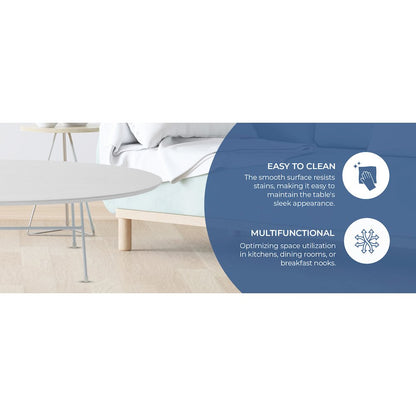 Rossmore Oval Coffee Table in White