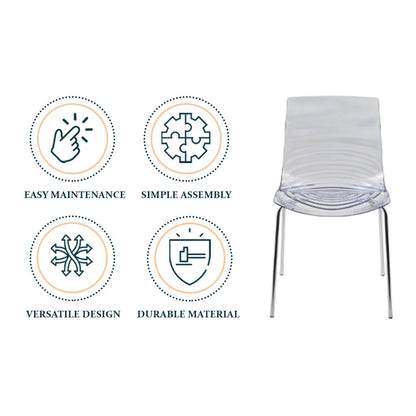 Astor Water Ripple Design Dining Chair