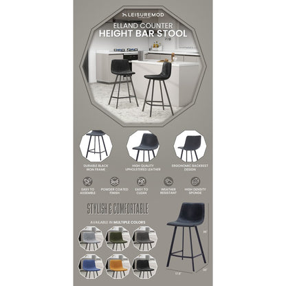 Elland - Counter stool -Charcoal Black