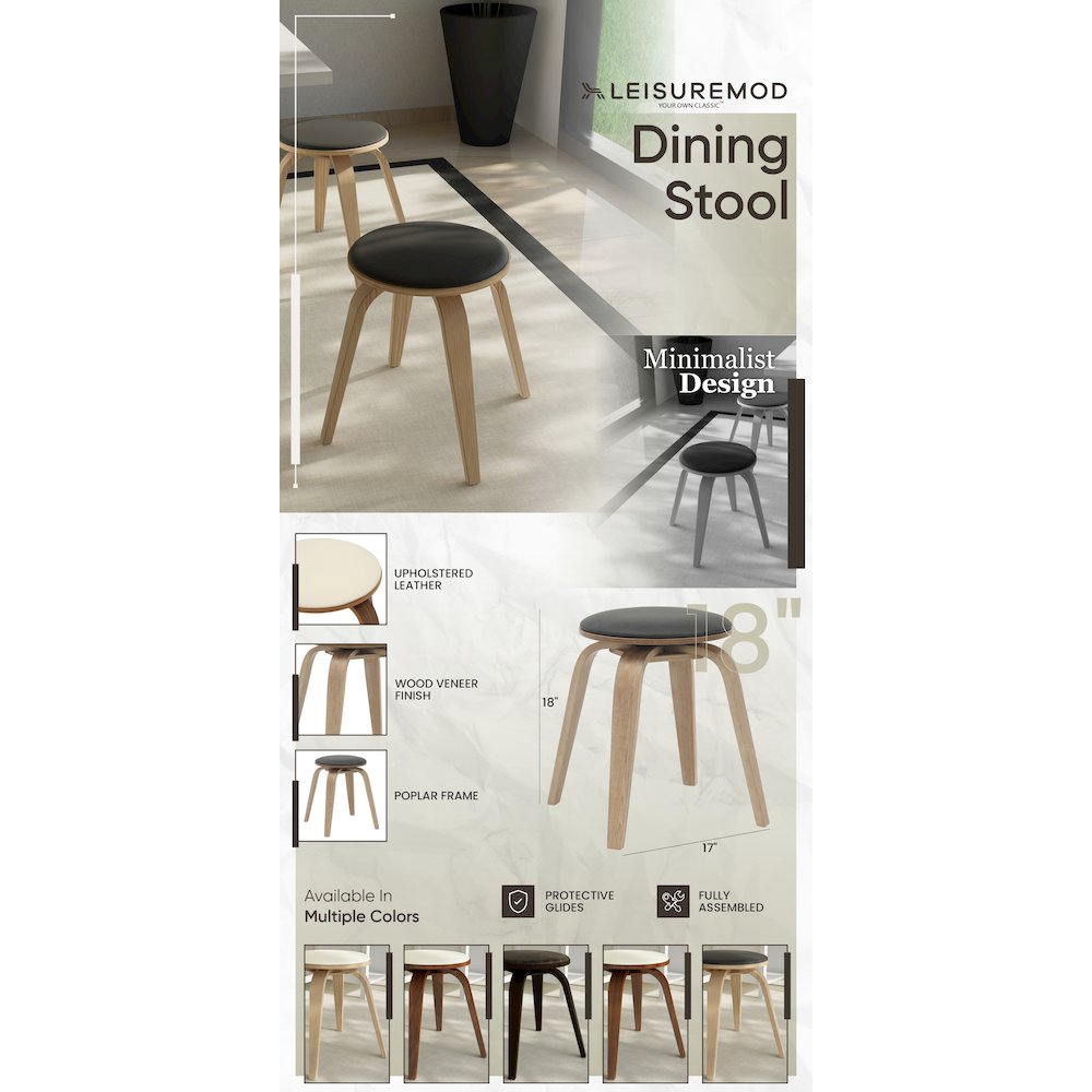 Modern Wooden Dining Stool