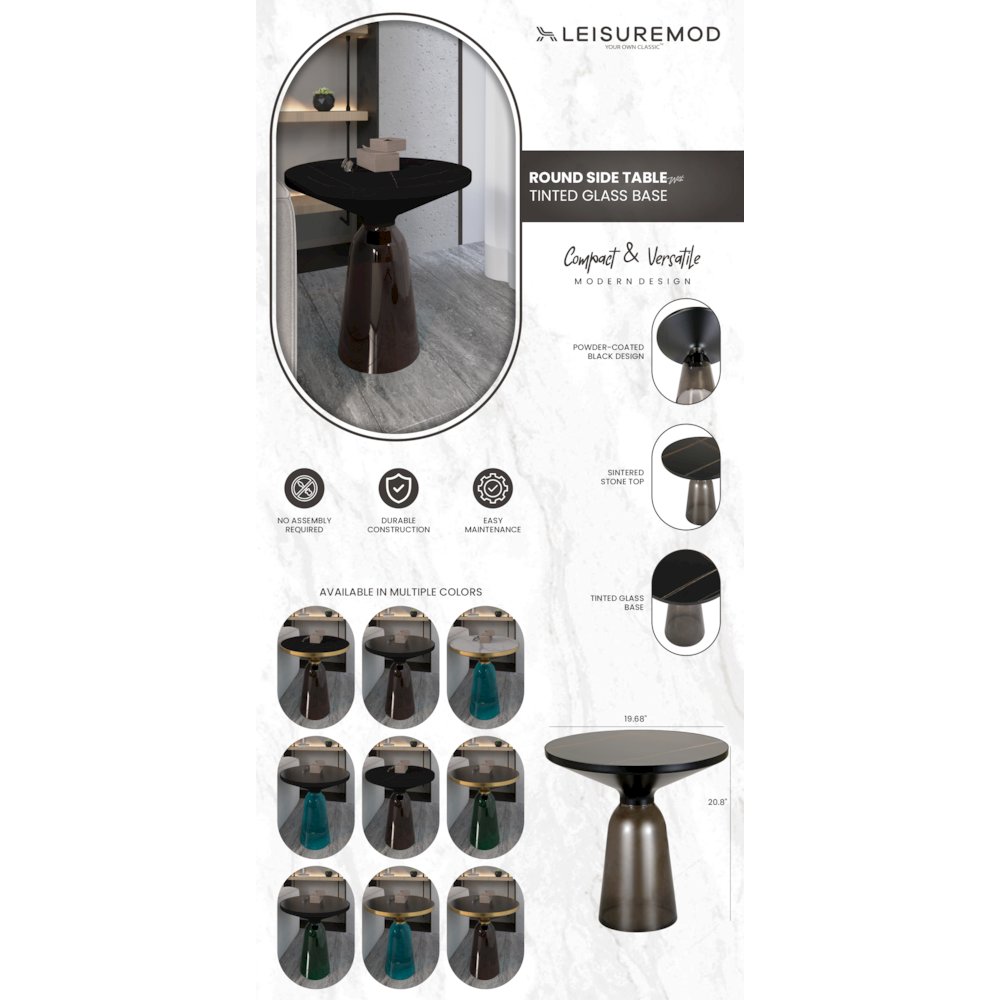 Tully Collection Glass side Table
