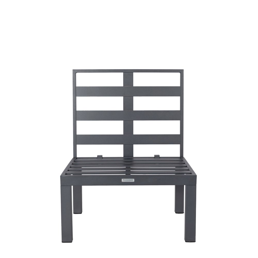 Chelsea 6-Piece Patio Sectional Black Aluminum With Cushions