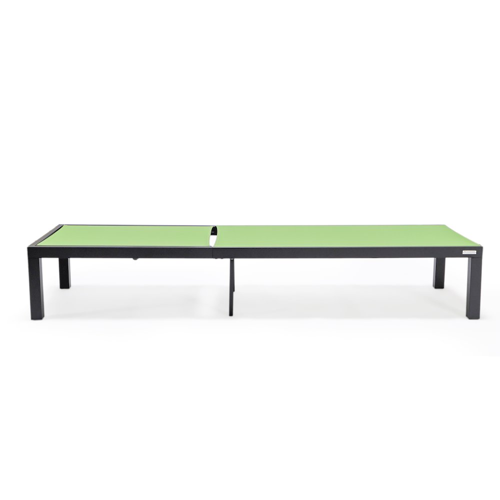 Marlin Patio Chaise Lounge Chair With Black Aluminum Frame