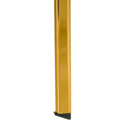 Markley Modern Leather Dining Chair With Gold Legs