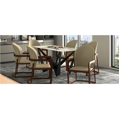 Svelta Elegant Wooden Dining Chair in Toupe