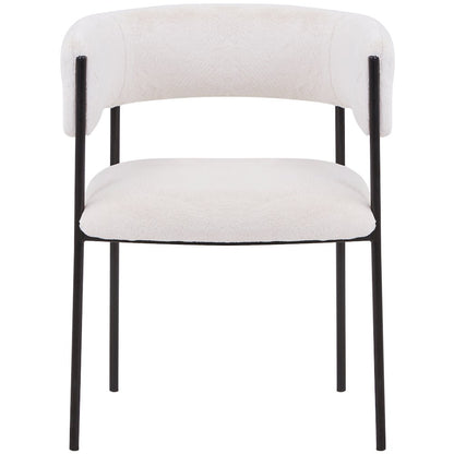 Elias Collection Modern Dining Chair in Light Grey Velvet - Set of 4