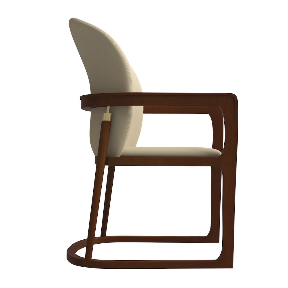 Svelta Elegant Wooden Dining Chair in Toupe