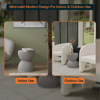 Modern Side End Table Spire Series In Grey