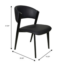 Aspen Collection Modern Dining Chair Black Frame in Black