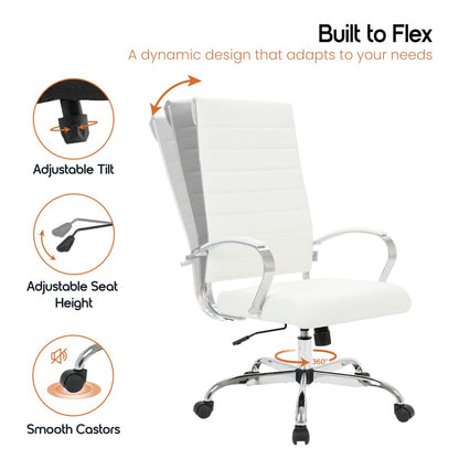 Benmar High-Back Leather Office Chair