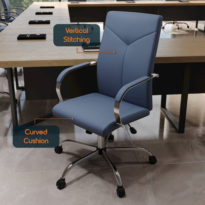 Sonora Modern High-Back Leather Office Chair