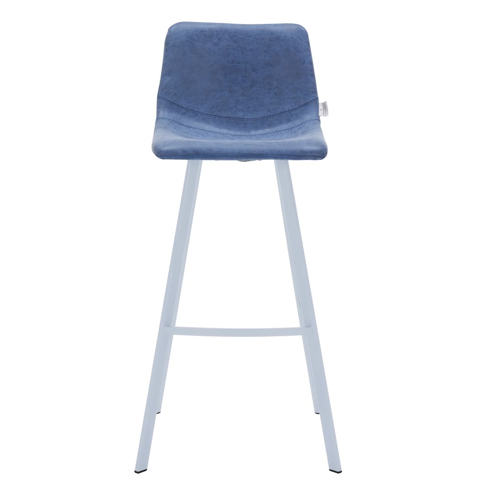 Elland - Bar stool - Peacock Blue - White Base