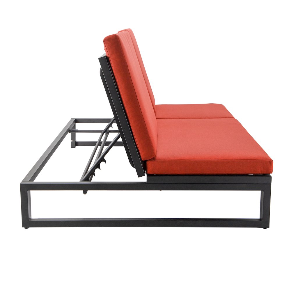 Chelsea Convertible Lounge Reclining Double Chaise With Cushions