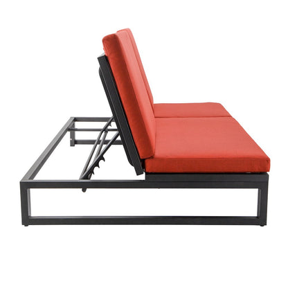 Chelsea Convertible Lounge Reclining Double Chaise With Cushions