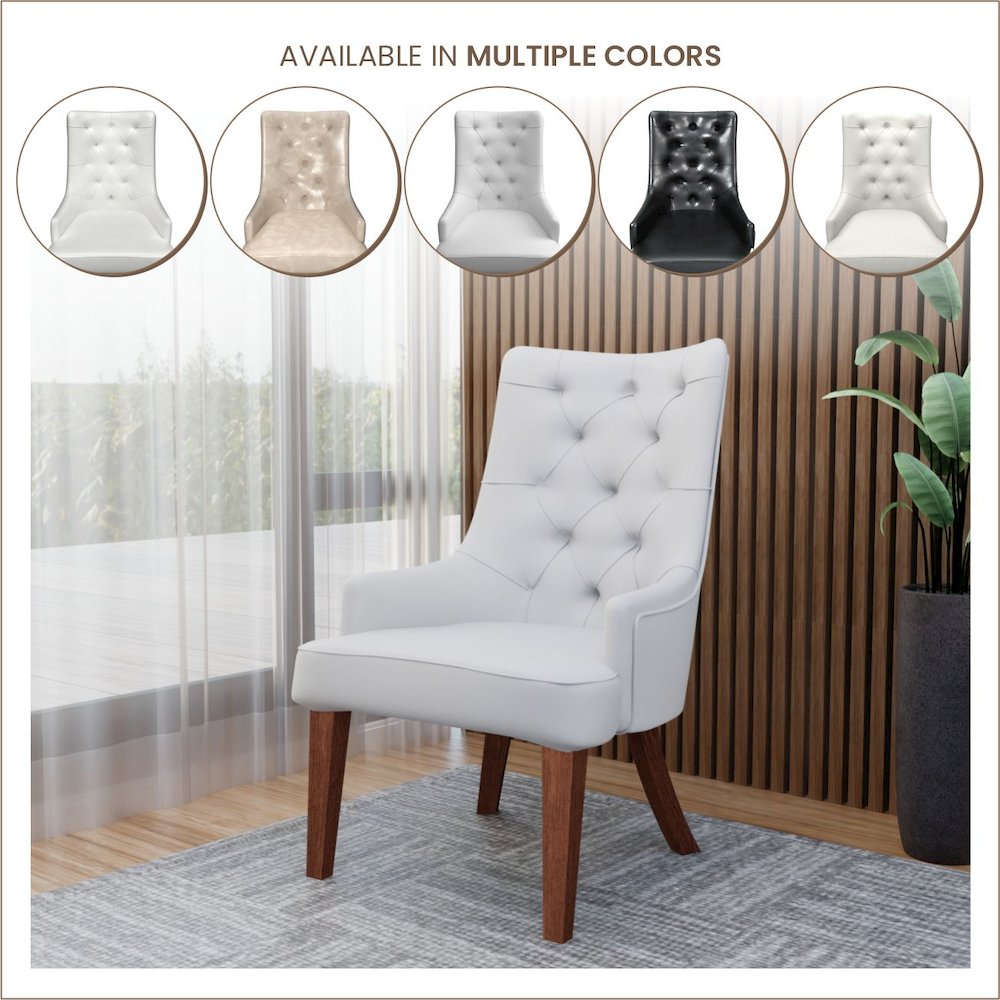 Spruce Collection Modern Wooden Dining Chair in Light Grey Set of 4