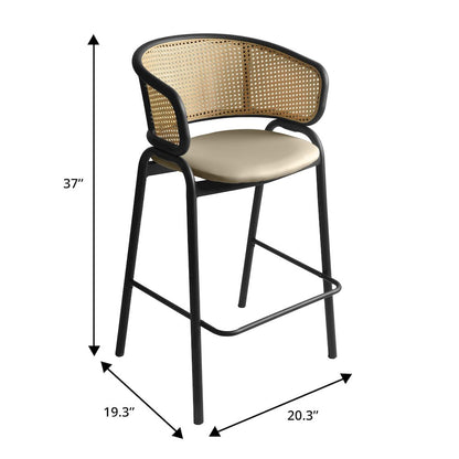 Ervilla Wicker Bar Stool Set of 2