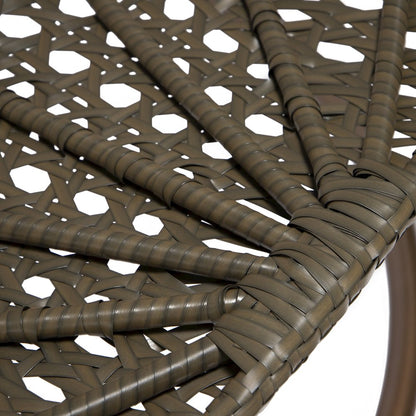 Beige Wicker Hanging Egg Swing Chair