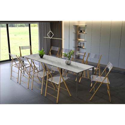 Menno Mid-Century Modern Acrylic Folding Chair