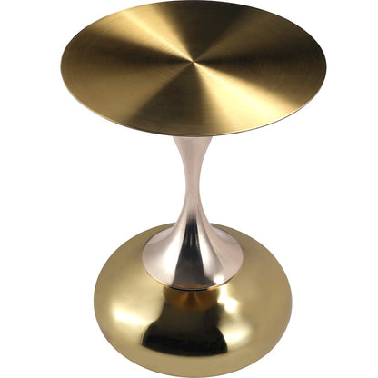 Savoy Collection Modern End Table In Gold