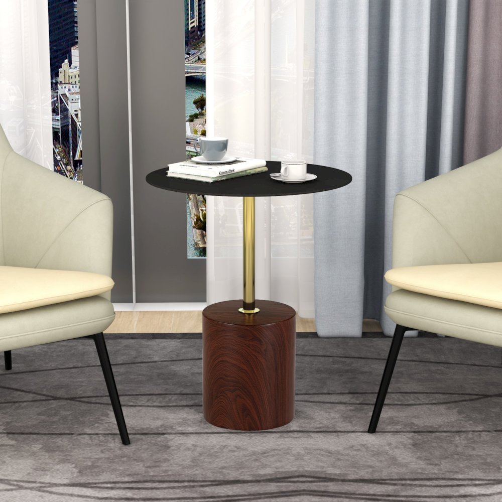 Malta Collection Modern End Table In Brown