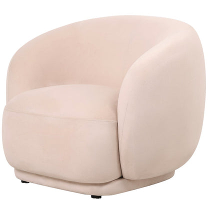 Faze Collection Modern Single Seater Sofa in Beige Velvet