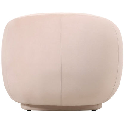 Faze Collection Modern Single Seater Sofa in Beige Velvet