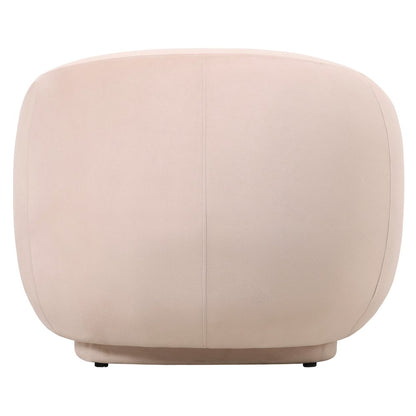 Faze Collection Modern Single Seater Sofa in Beige Velvet