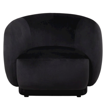 Faze Collection Modern Single Seater Sofa in Black Velvet
