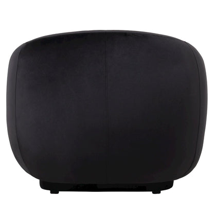 Faze Collection Modern Single Seater Sofa in Black Velvet