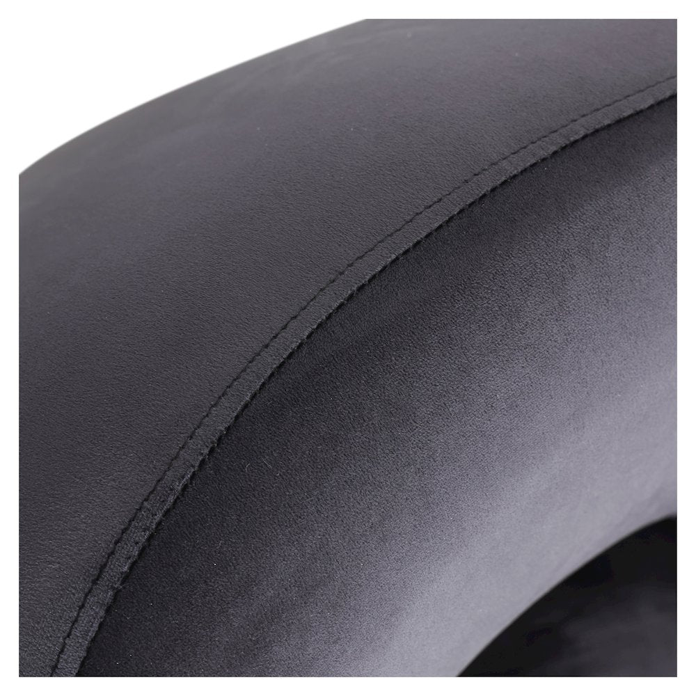 Faze Collection Modern Single Seater Sofa in Black Velvet